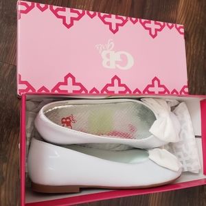 GB Girls white flats size1